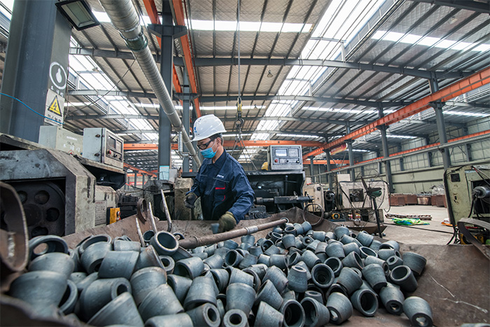 清远网架配件-锥头加工车间